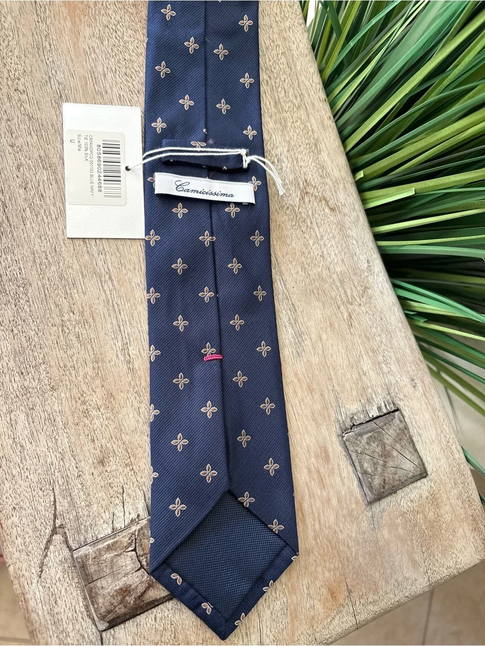 Camicissima Navy Patterned Silk Tie